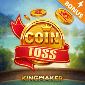 Coin Toss game artwork with a spinning gold coin