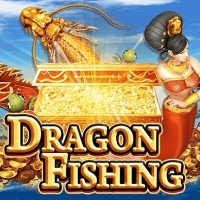 Dragon Fishing arcade game artwork with a golden dragon